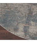 Nourison Rustic Textures Area Rug RUS15 Light Grey/Blue 5'3" Round