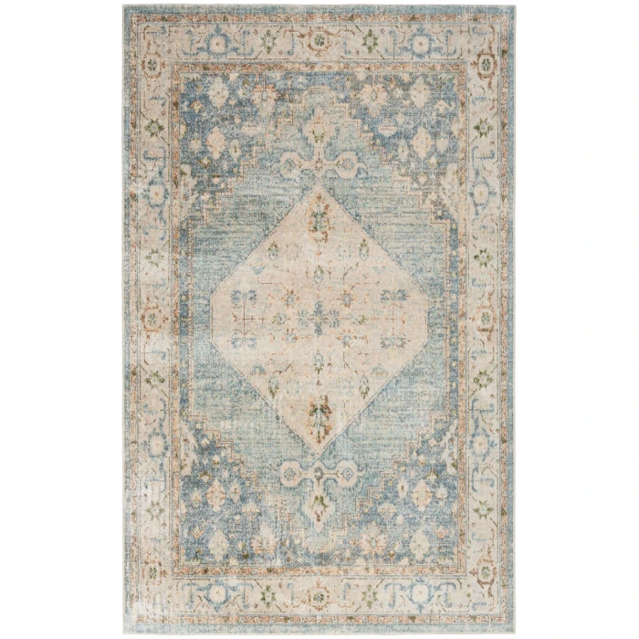 Nourison Astra Machine Washable Silver Blue ASW11 9 ft. X 12 ft. Rectangle Rug