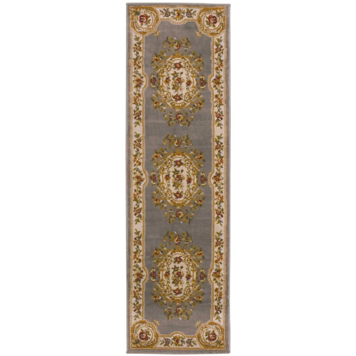 Nourison Paramount Grey Blue PAR37 2ft.2in. x 7ft.3in. Rect. Rug