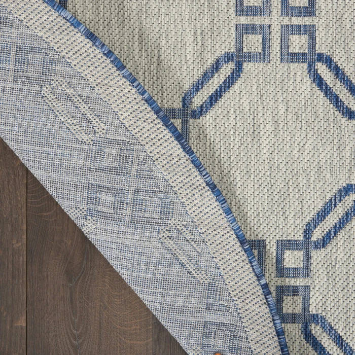Nourison Country Side Ivory Blue CTR02 5ft.3in. x Round Rug