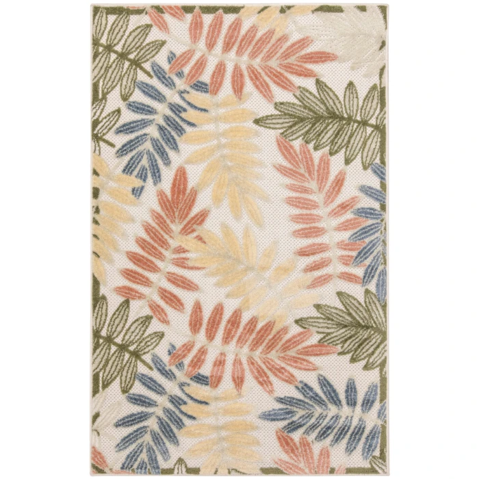 Nourison Aloha Ivory Rose ALH18 2 ft. 8 in. X 4 ft. Rect. Rug