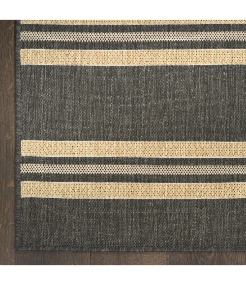 Nourison Home Horizon Indoor/Outdoor Black HOZ05 8ft. x 10ft. Rect. Rug