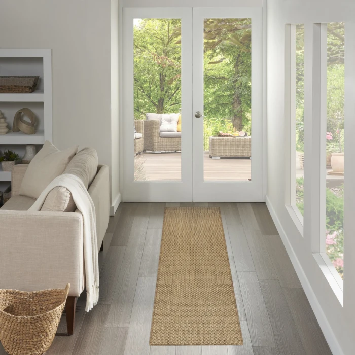 Nourison Home Courtyard Tan COU01 2ft.2in. x 10ft. Rect. Rug