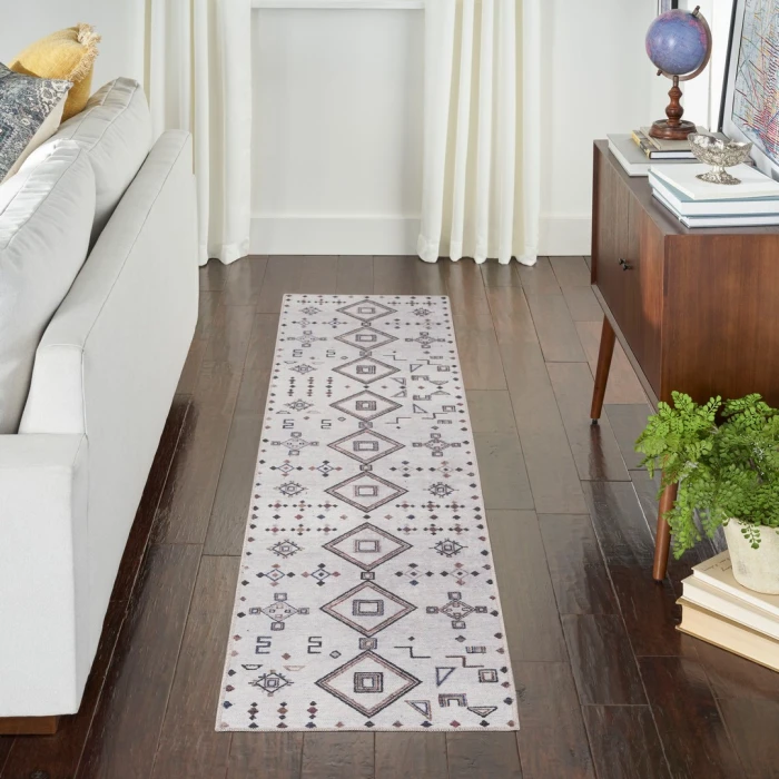 Nourison New Concept Washables Ivory Multicolor SR108 2ft. 2in. x 10ft. Rect. Rug