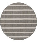 Nourison Positano Charcoal Ivory POS03 6ft. Round Rug