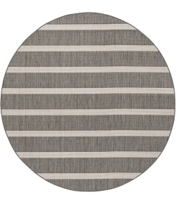 Nourison Positano Charcoal Ivory POS03 6ft. Round Rug