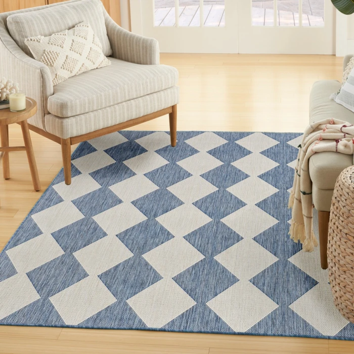 Nourison Positano Navy Blue POS04 4 ft. X 6 ft. Rect. Rug