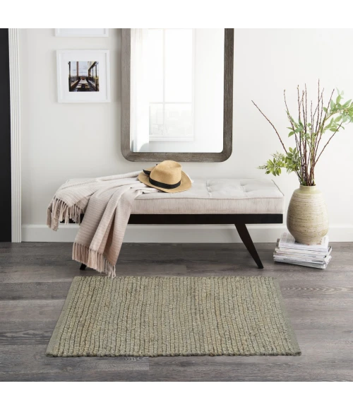 Nourison Home Natural Jute Green NJT01 3ft. x 5ft. Rect. Rug