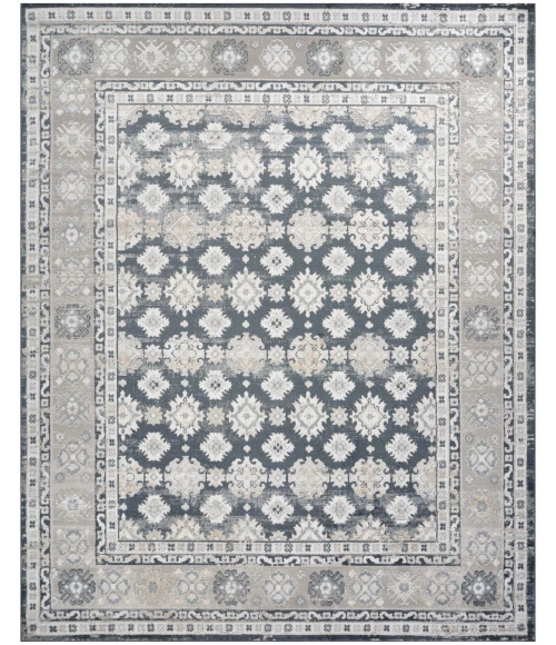 Nourison Dekor Grey Navy DEK02 7 ft. 10 in. X 9 ft. 10 in. Rect. Rug