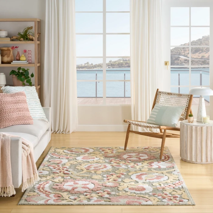 Nourison Aloha Sage Rose ALH17 3 ft. 6 in. X 5 ft. 6 in. Rect. Rug