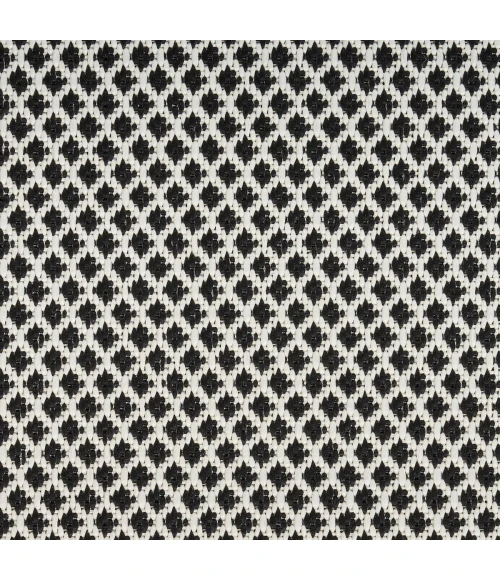 Nourison Courtyard Black White COU01 9 ft. X 12 ft. Rect. Rug