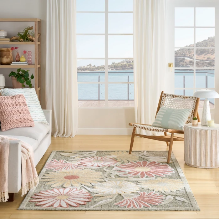 Nourison Aloha Sage Rose ALH33 3 ft. 6 in. X 5 ft. 6 in. Rect. Rug