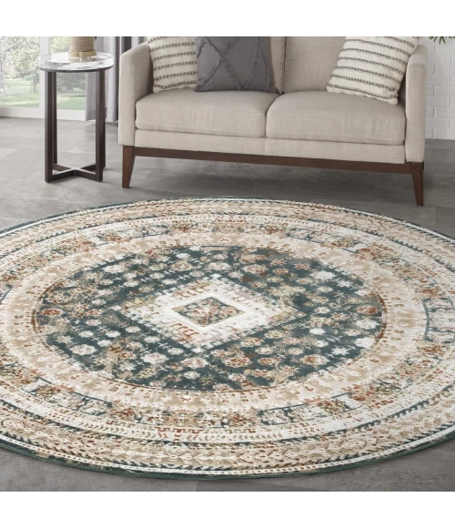 Nourison Home Thalia Blue THL04 7’10” x Round Round Rug