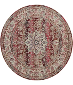 Nourison Home Vintage Kashan VKA01 Red 4 ft. Round Area Rug