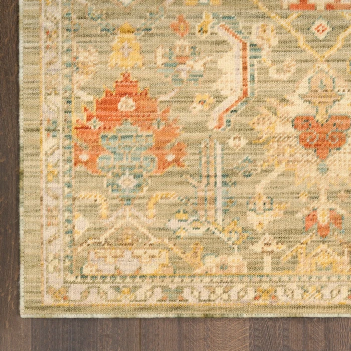 Nourison Antique Bloom Sage Multicolor ANB02 2ft. x 3ft. Rect. Rug