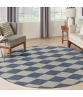 Nourison Positano Navy Blue POS04 8 ft. X Round Rug