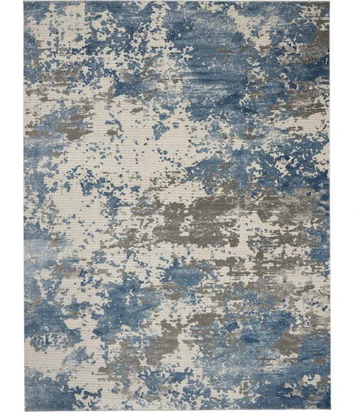 Nourison Rustic Textures Area Rug RUS08-Grey/Blue