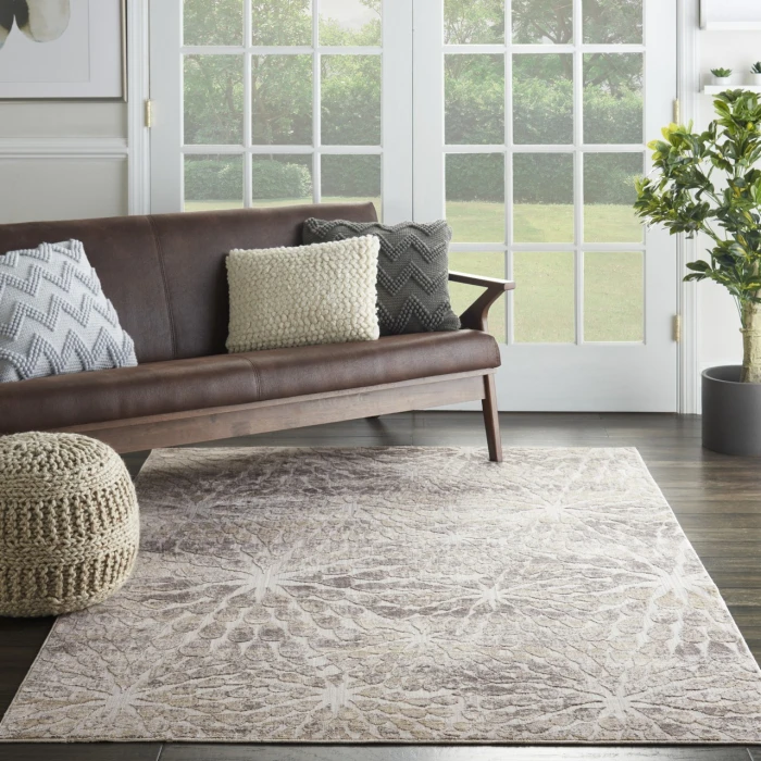 Nourison Home Silky Textures Grey SLY07 5ft.3in. x 7ft.3in. Rect. Rug