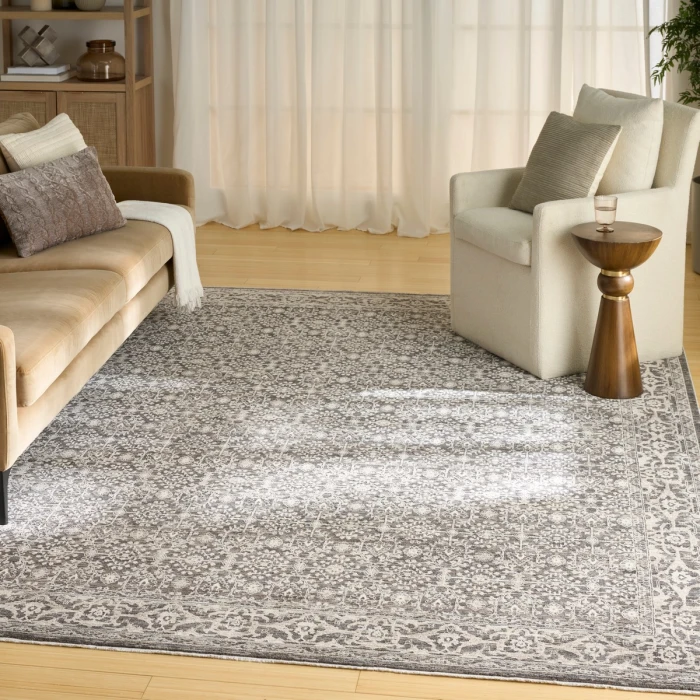 Nourison Shadows Charcoal Ivory SHW04 9 ft. X 12 ft. Rect. Rug