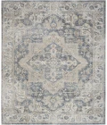 Nourison Astra Machine Washable Grey Blue ASW12 10ft. x 14ft. Rect. Rug