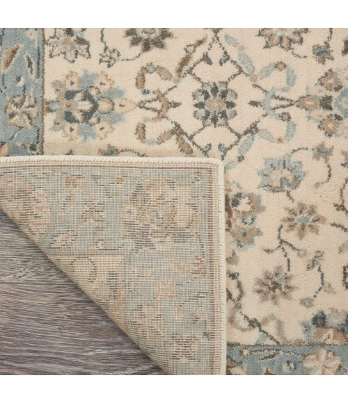 Nourison Living Treasures Area Rug LI16-Ivory/Aqua