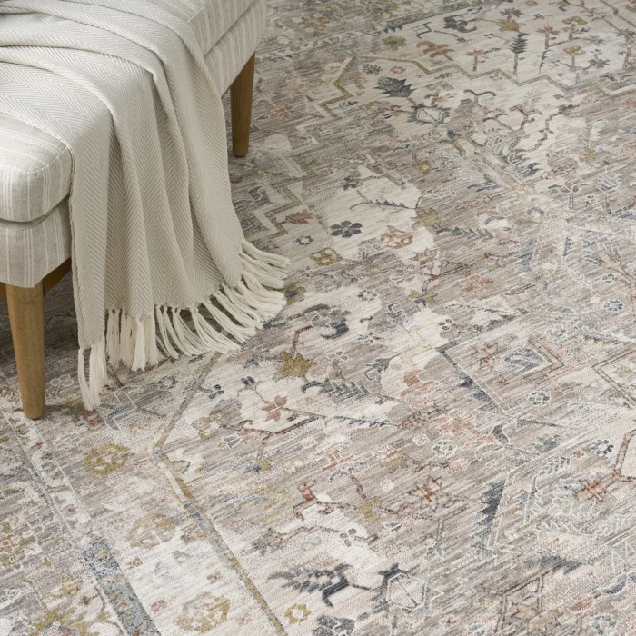 Nourison Home Antique Fusion Grey ANF02 5ft.3in. x 7ft.10in. Rect. Rug