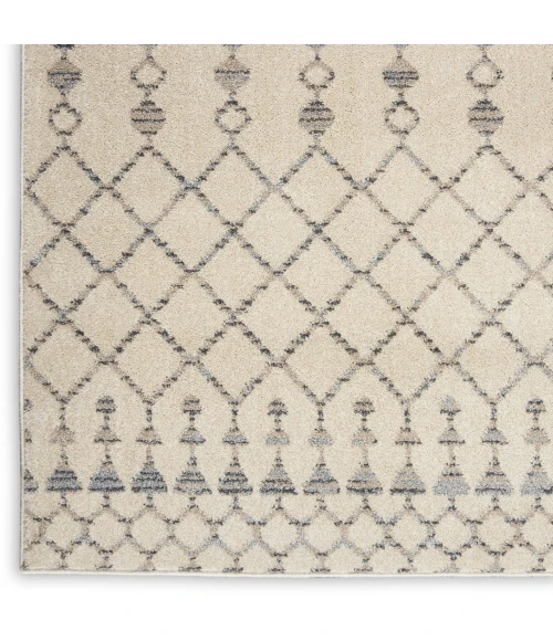 Nourison Palermo Beige Grey PMR03 2ft.2in. x 7ft.6in. Rect. Rug