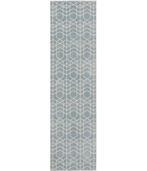 Nourison Home Washable Charm Blue WCH01 2ft.2in. x 10ft. Rect. Rug