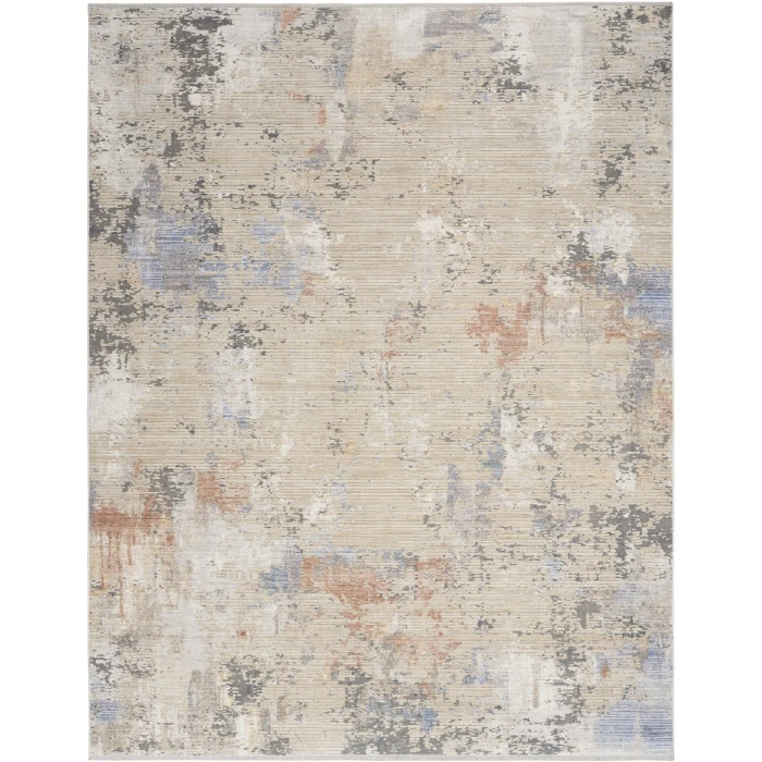 Nourison Abstract Hues Beige Grey ABH01 5ft.3in. x 7ft.6in. Rect. Rug