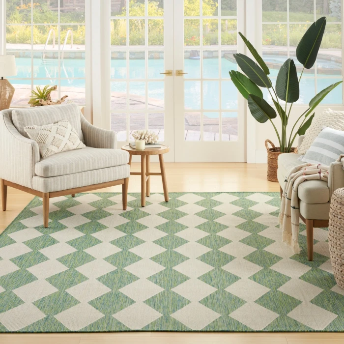 Nourison Positano Blue Green POS04 5 ft. X 7 ft. Rect. Rug