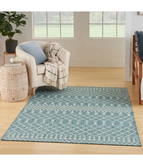 Nourison Positano Aqua POS02 4 ft. X 6 ft. Rect. Rug