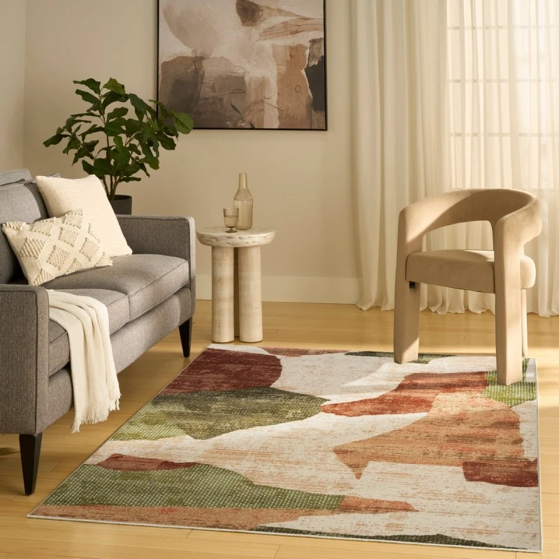 Nourison Nordic Beige Multi NRC18 4 ft. X 6 ft. Rect. Rug