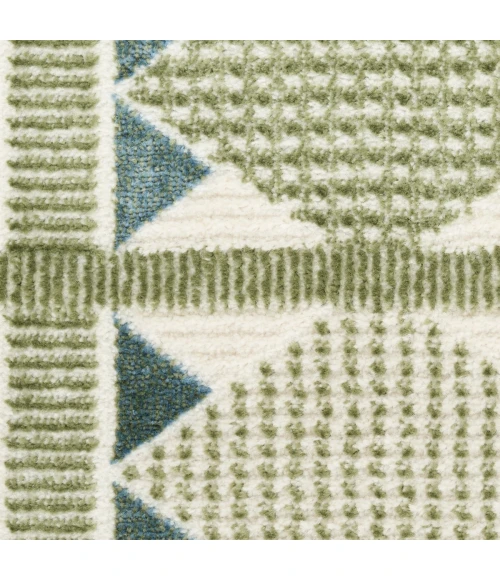 Nourison Nordic Green Blue NRC06 5 ft. X 7 ft. Rect. Rug