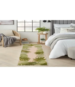Nourison Home Aloha ALH40 Ivory Green 2 ft. X 6 ft. Area Rug