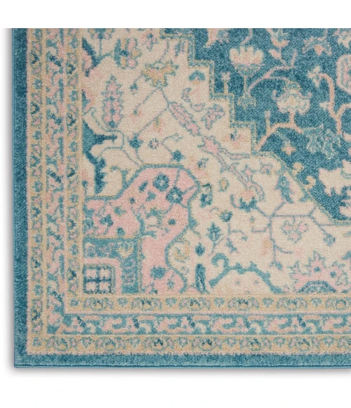 Nourison Tranquil Ivory Turquoise TRA07 5ft.3in. x 7ft.3in. Rect. Rug