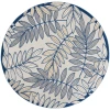 Nourison Home Aloha ALH18 Ivory/Navy 7 ft. 10 in. Round Area Rug