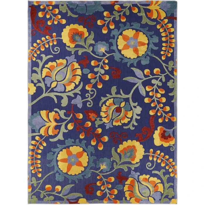 Nourison Aloha Navy Multicolor ALH17 10ft. x 14ft. Rect. Rug