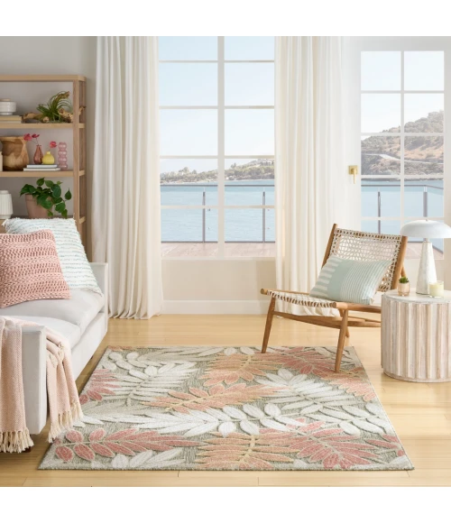 Nourison Aloha Sage Rose ALH18 5 ft. 3 in. X 7 ft. 5 in. Rect. Rug
