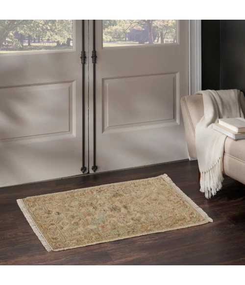 Nourison Heritage Vine Beige HTV01 2 ft. X 3 ft. Rect. Rug