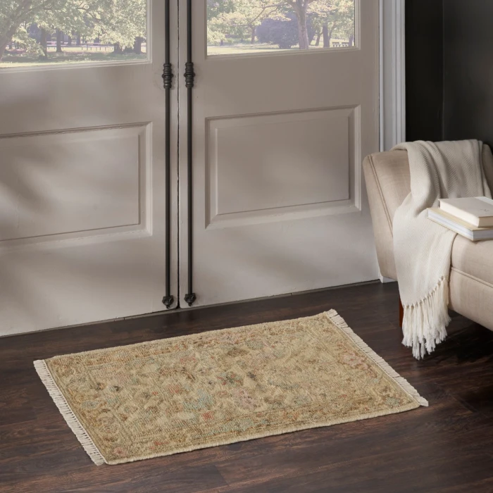 Nourison Heritage Vine Beige HTV01 2 ft. X 3 ft. Rect. Rug