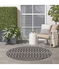 Nourison Positano Black POS02 6ft. Round Rug