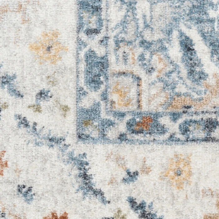 Nourison Astra Machine Washable Blue ASW20 7 ft. 10 in. x 10 ft. Rect. Rug