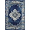 Nourison Home Grafix GRF14 Navy Blue 3 ft. 9 in. X 5 ft. 9 in. Area Rug