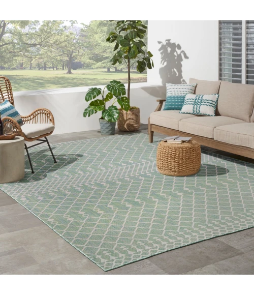 Nourison Positano Blue Green POS02 10 ft. X 14 ft. Rect. Rug