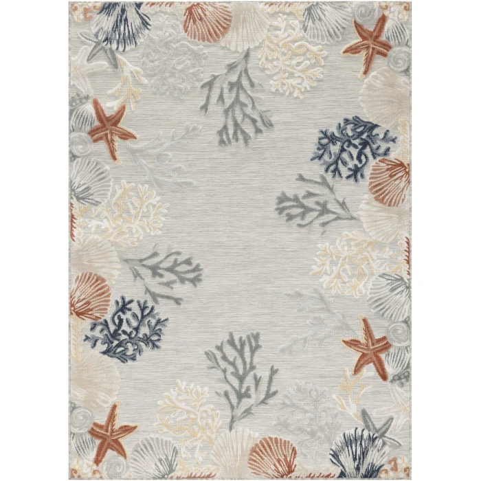 Nourison Home Suncoast Grey SNC04 5ft.3in. x 7ft.3in. Rect. Rug