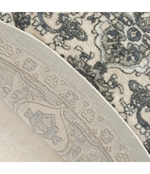 Nourison Quarry Ivory Blue QUA05 4 ft. X Round Rug