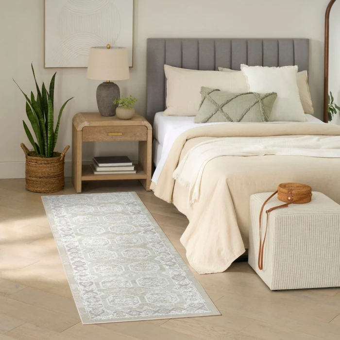 Nourison Dekor Ivory Beige DEK01 2ft. 2in. x 8ft. Rect. Rug