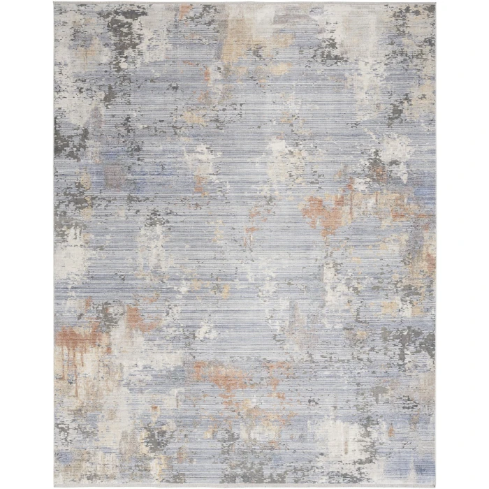 Nourison Home Abstract Hues Blue ABH01 7ft.10in. x 10ft. Rect. Rug