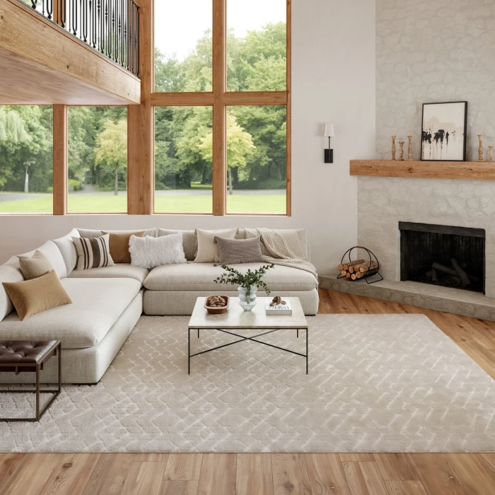 Nourison Home Washable Charm Grey WCH01 8ft. x 10ft. Rect. Rug