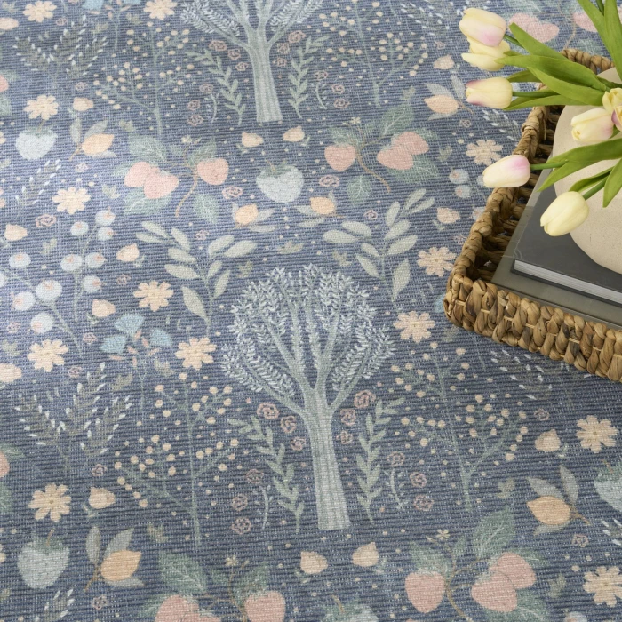 Nourison Home Botanical Washables Blue BOT04 4ft. x 6ft. Rect. Rug